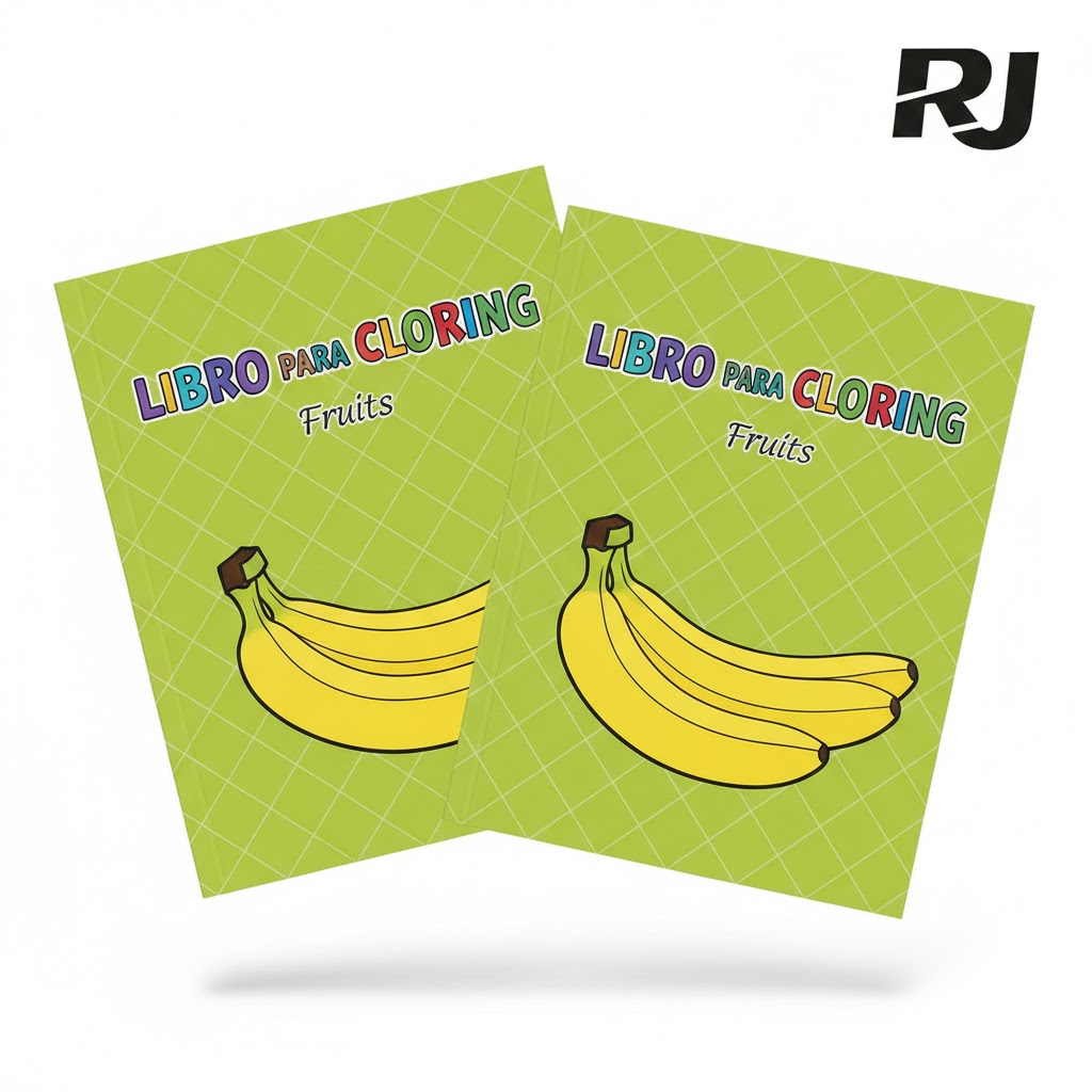 Libro p/pintar y conocer nombre de frutas