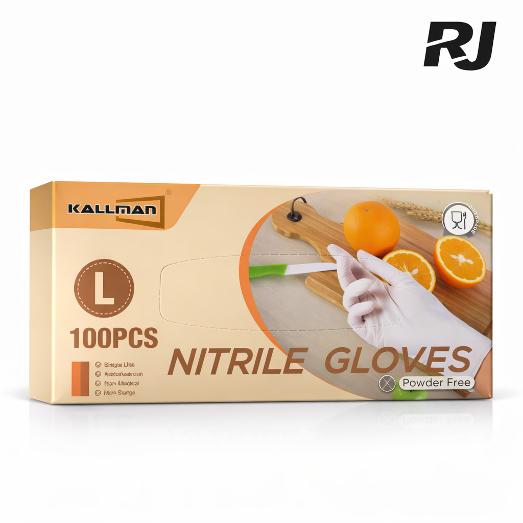 Nitrilo guante en caja blanco 50pares