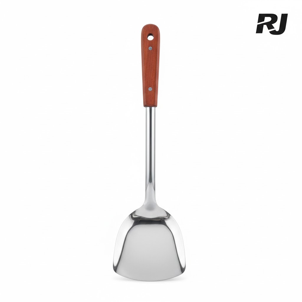 Pala p/cocina metal mango color madera c/2broche