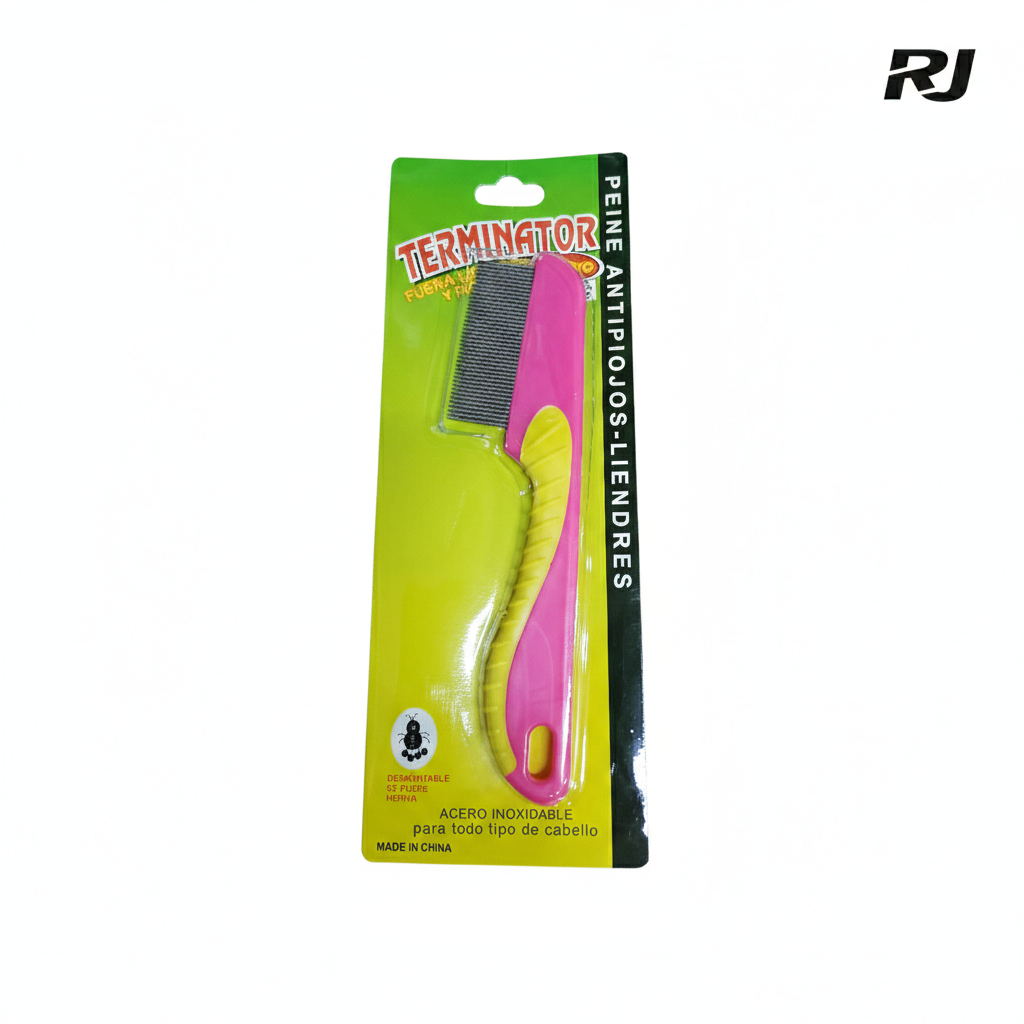 Peine Ppulgas Dientes Cortos Mango