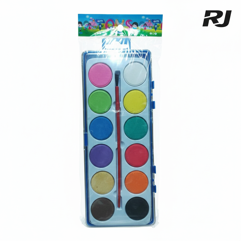 Pintura de pastilla seca en caja 12color