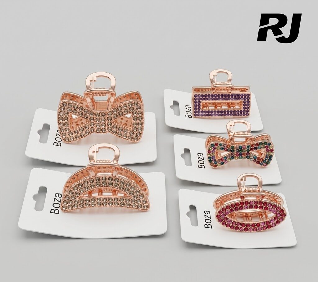 Pirana metal surtidas fuguras c/doble filas diamantes (12)x1