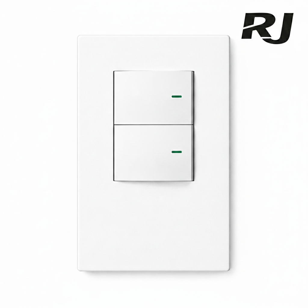 Placa c/2apagador blanca