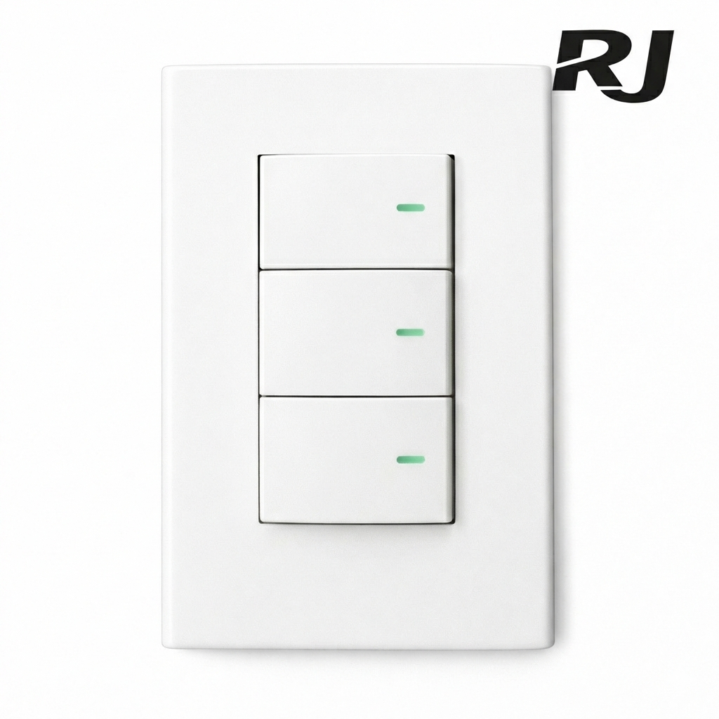 Placa c/3apagador blanca