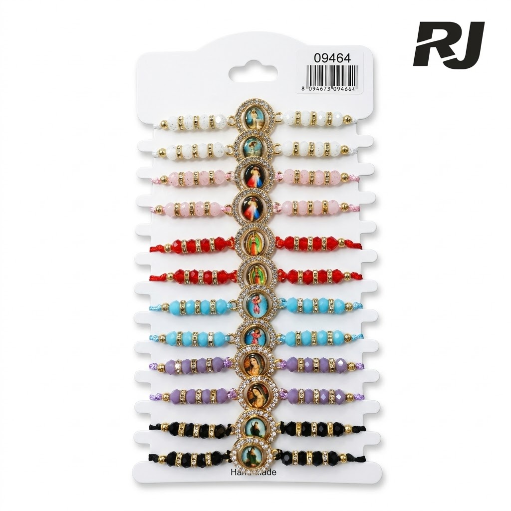 Pulsera c/adorno religioso x1carton