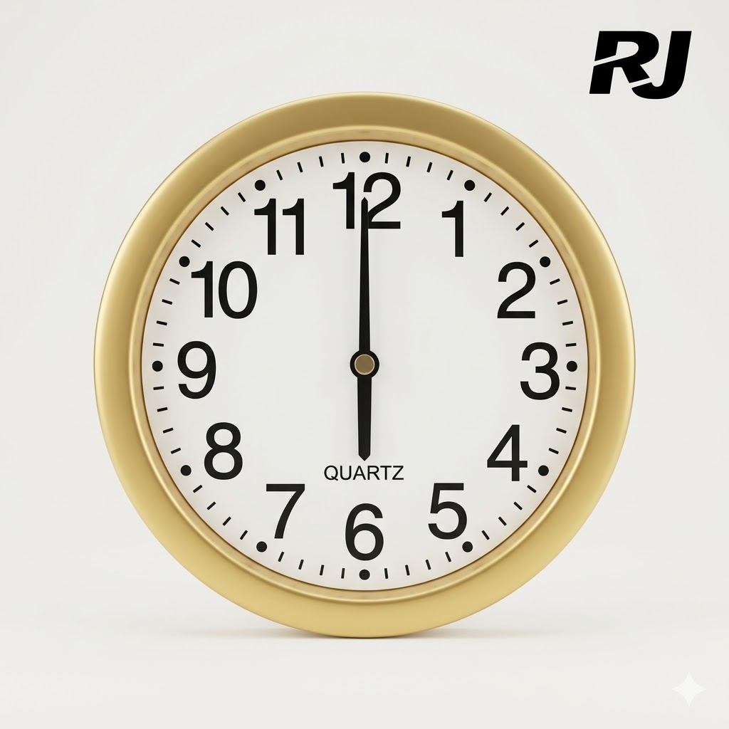 Reloj de mesa redondo orilla brillante