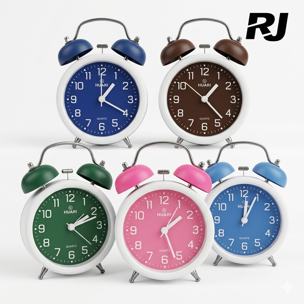 Reloj de mesa silencio c/timbre metal