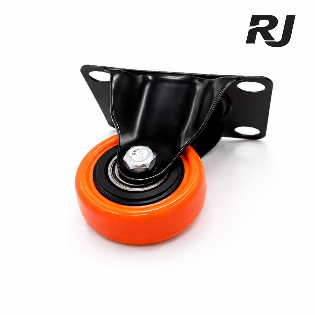 Rueda Sentido Fijo Naranjado 2pulg