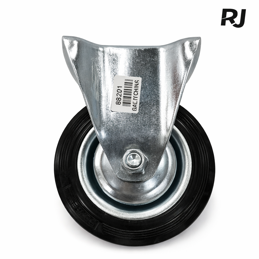 Rueda sentido fijo negra 6pulg