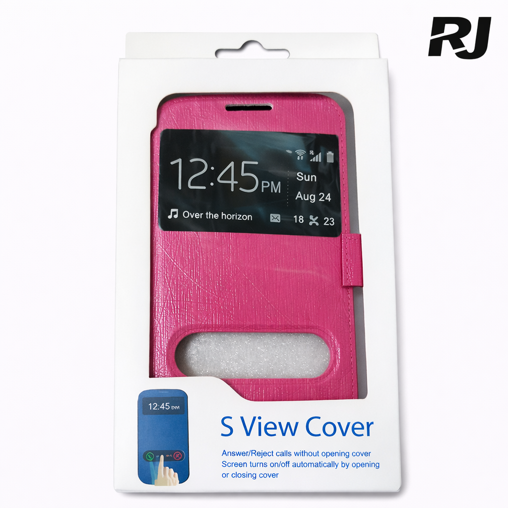 S4 protector p/celular c/tapa 2 ventanas