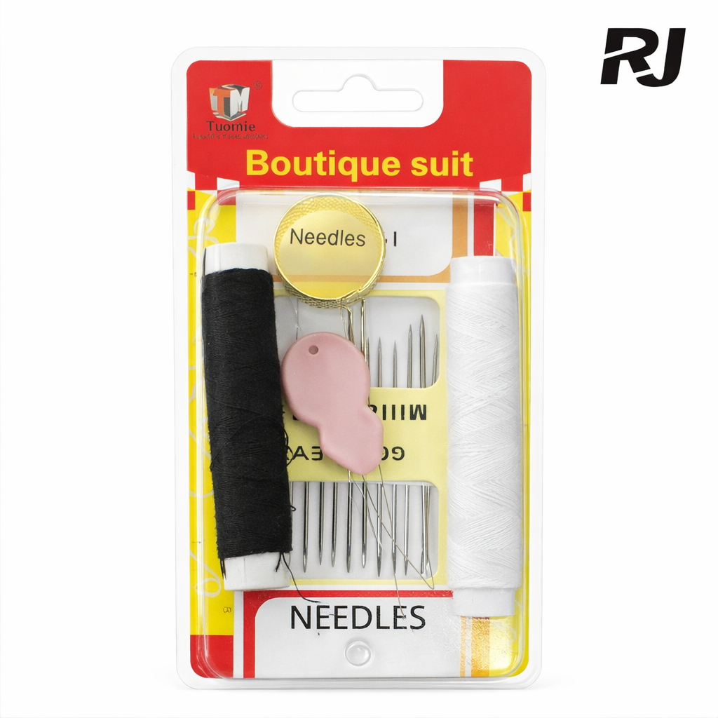 Set c/2 hilo,aguja,enhebrador de aguja