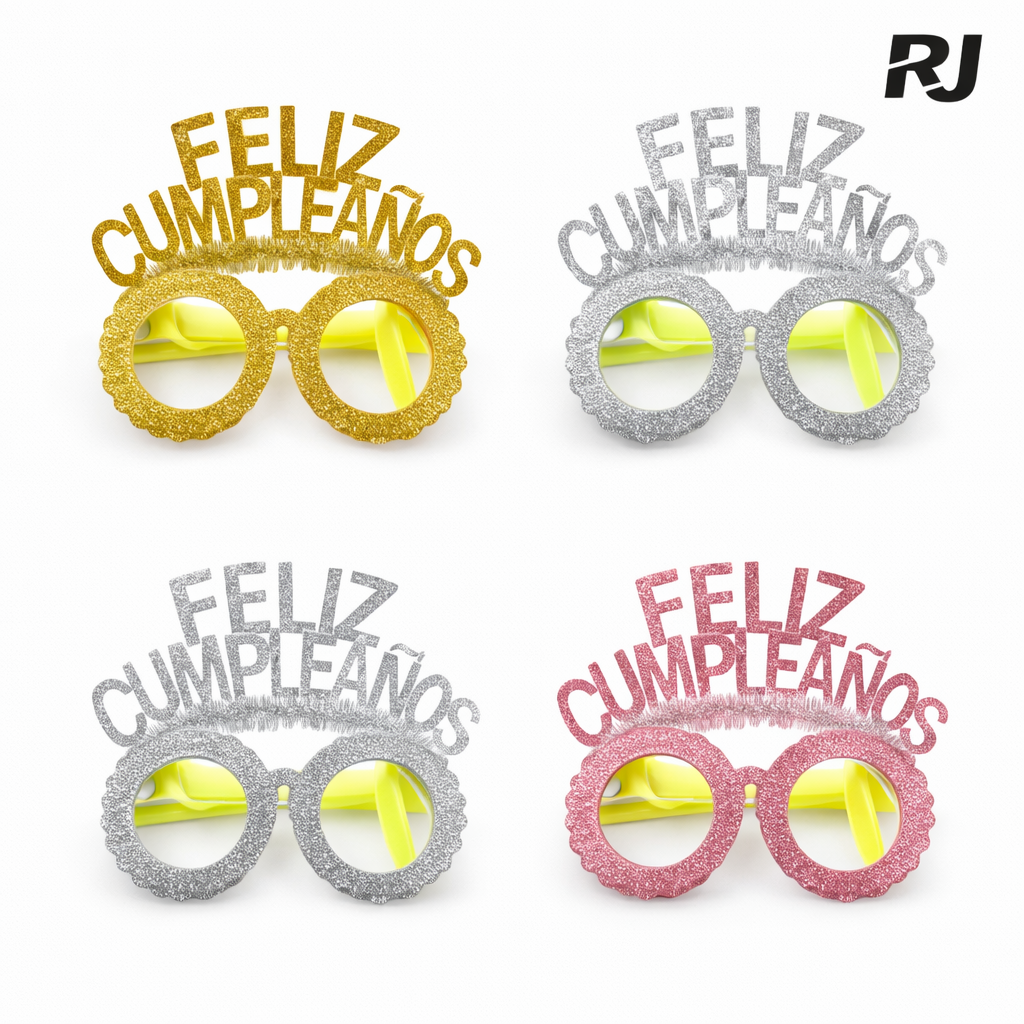Set c/diadema c/feliz cumpleanos y lente