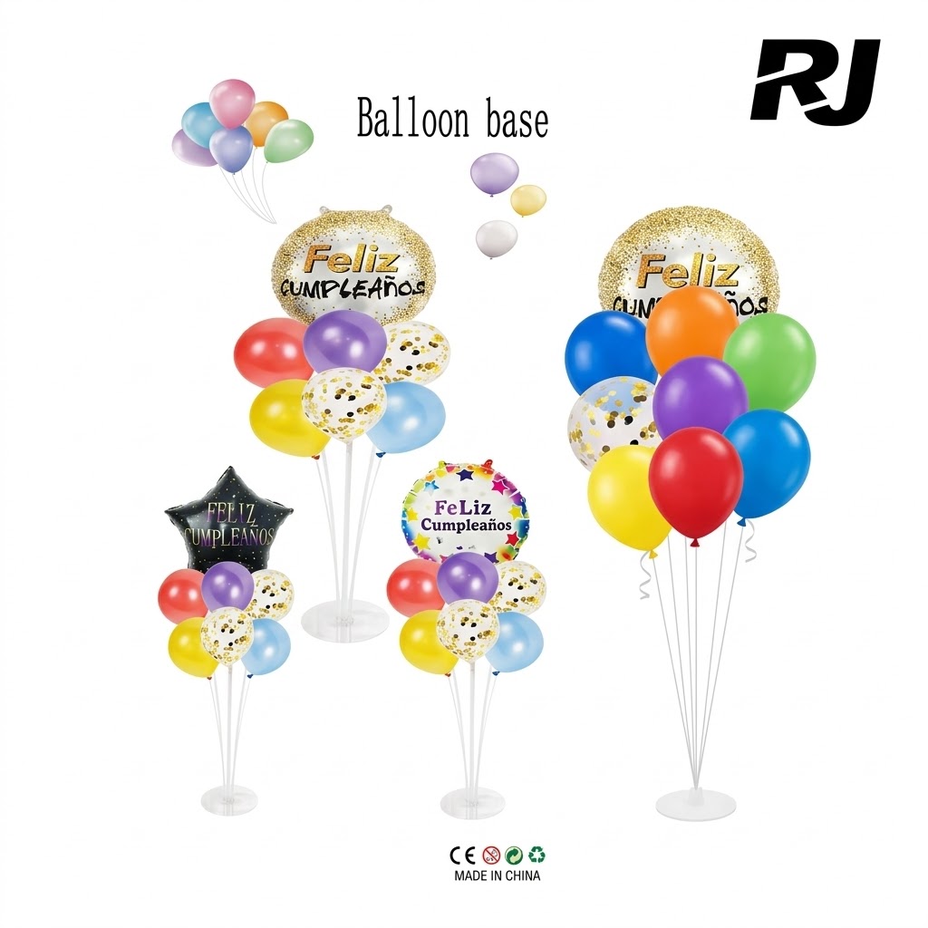 Set de bomba c/letras feliz cumpleanos c/base p/mesa