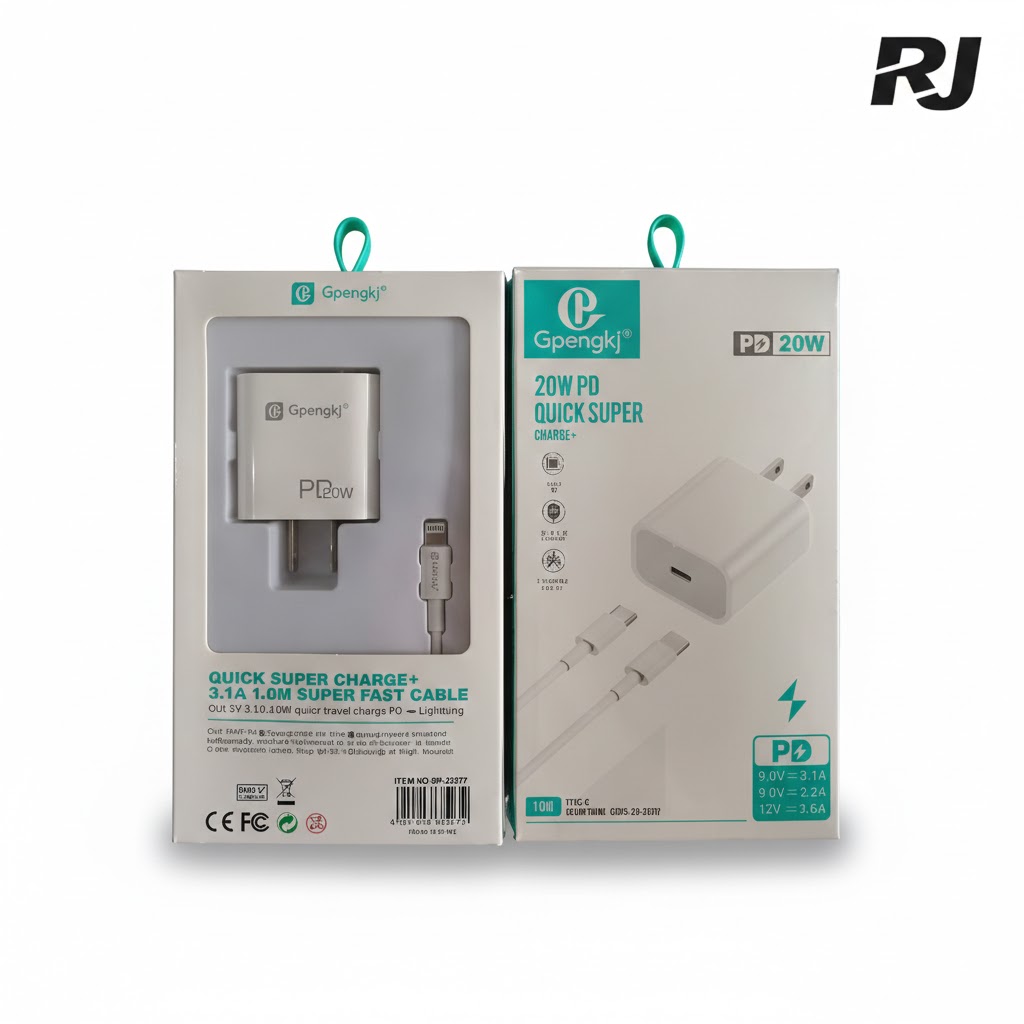 Set de cable PD-I7 c/cargador en caja