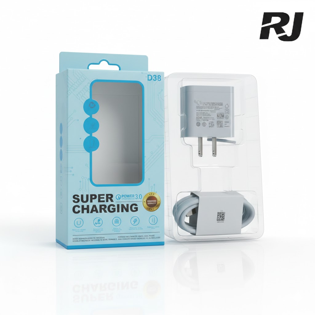 Set de cable usb-TPC c/cargador carga rapida