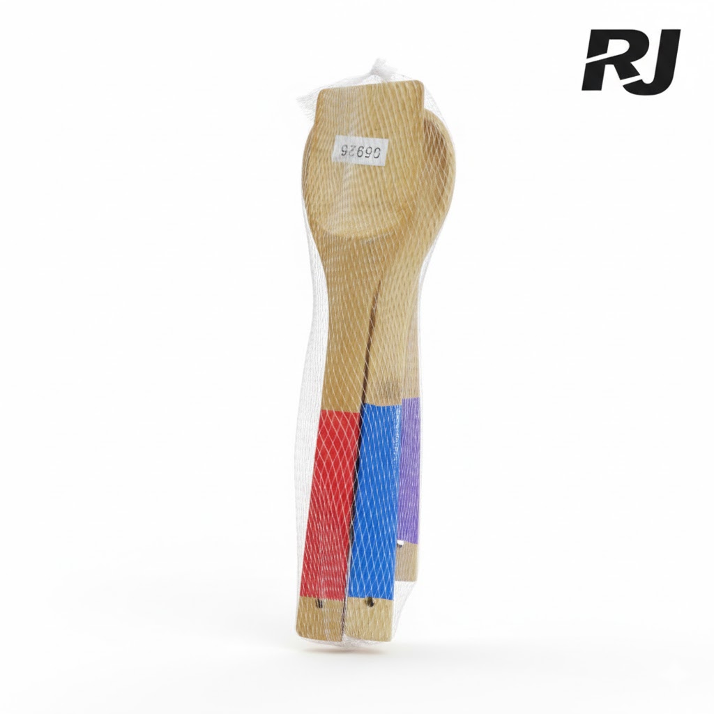 Set de cucharon p/cocina de bambu 4pcs