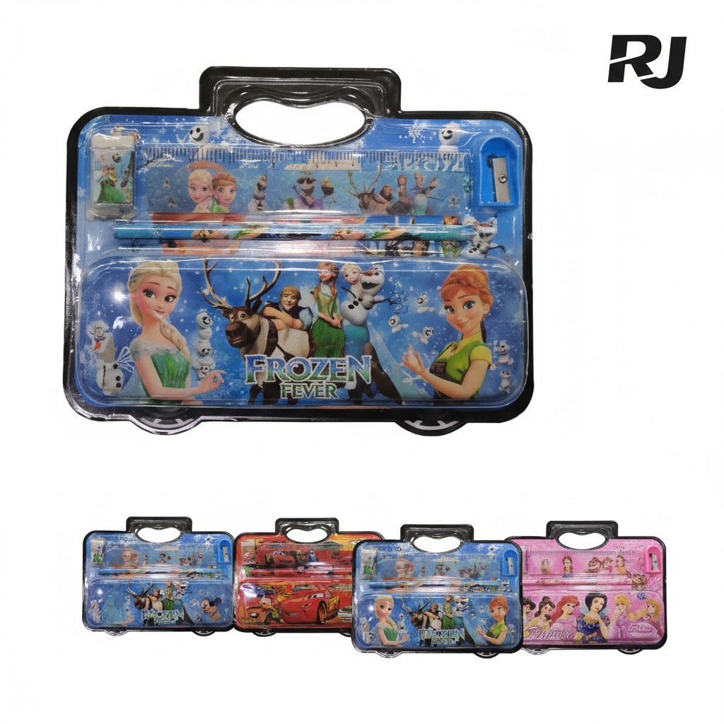 Set de escolar c/1lapiz,estuche maleta c/2 ruedas