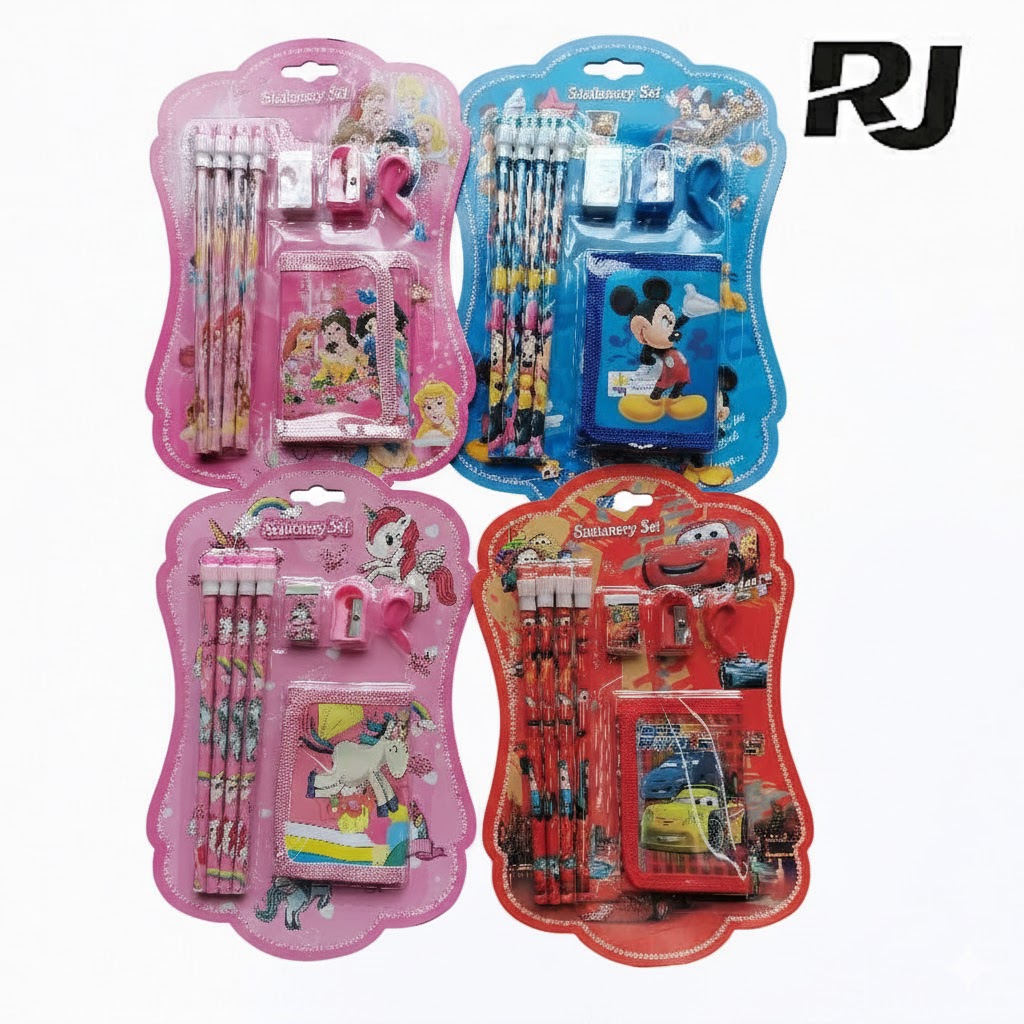 Set de escolar c/4lapiz,billetera,tajador,borrador