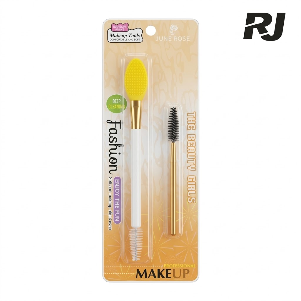 Set de maquillaje cepillo c/limpiador de hule