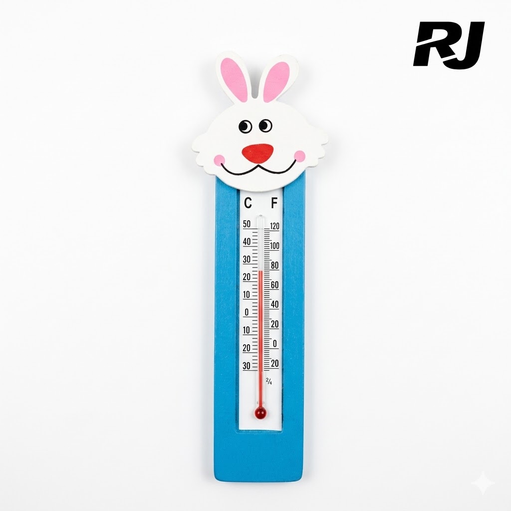 Termometro c/figura animal de madera