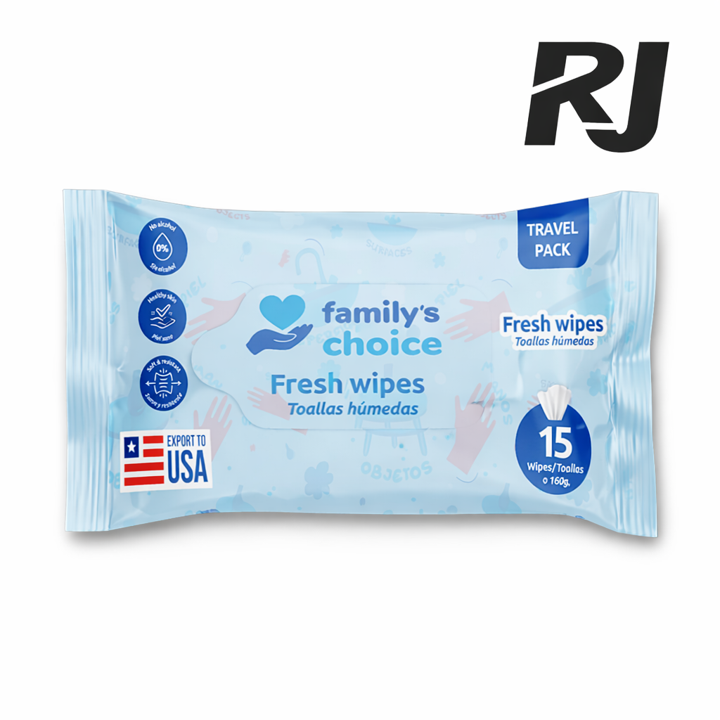 Toallitas Húmedas Family's Choice Travel 15u
