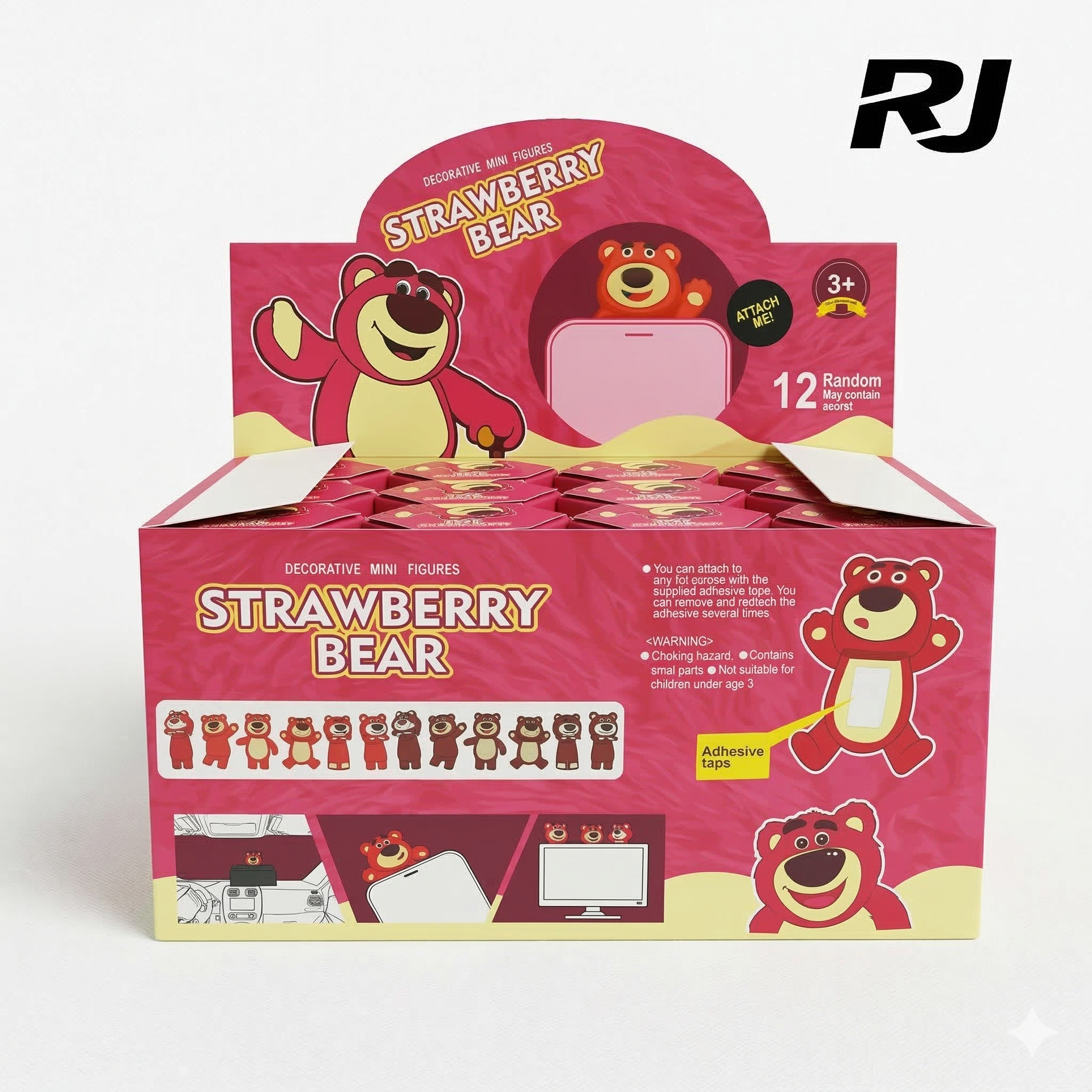 adorno p/celular strawberry bear