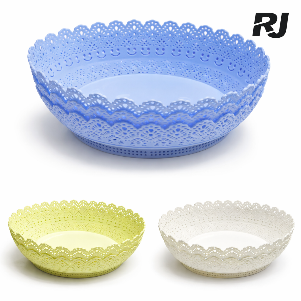 canasta p/fruta redonda plast 3pcs