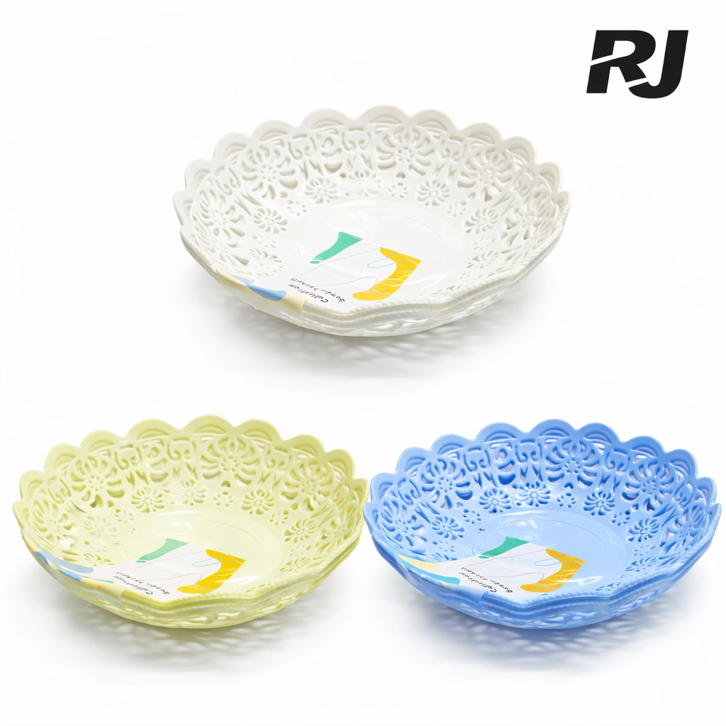 canasta p/fruta redonda plast 3pcs