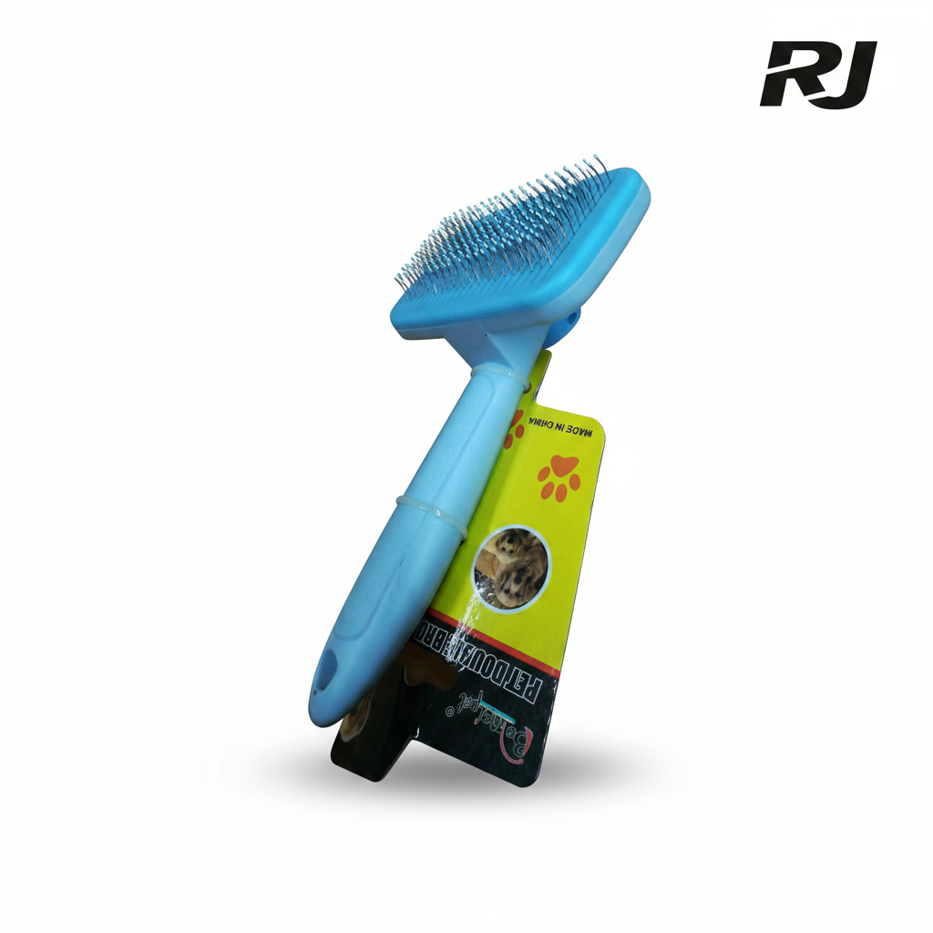 cepillo p/animal c/boton p/ quitar pelo