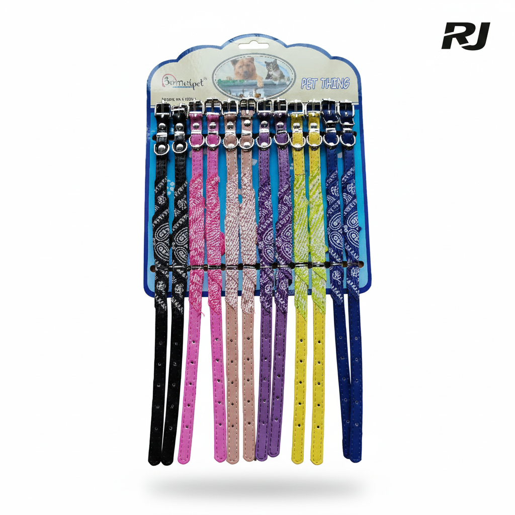 collar p/perro c/tela