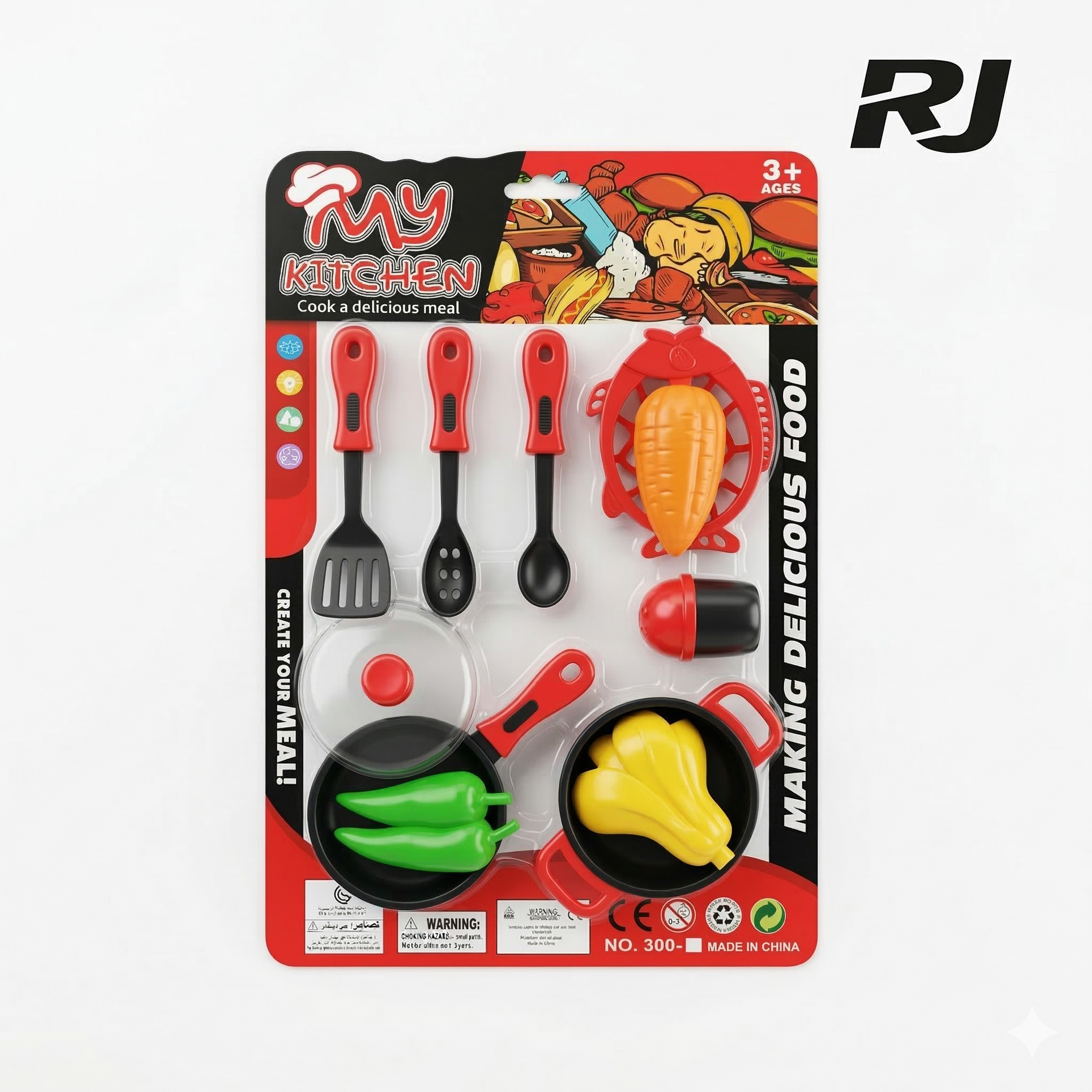 juego de cocina c/maiz o zanahoria,