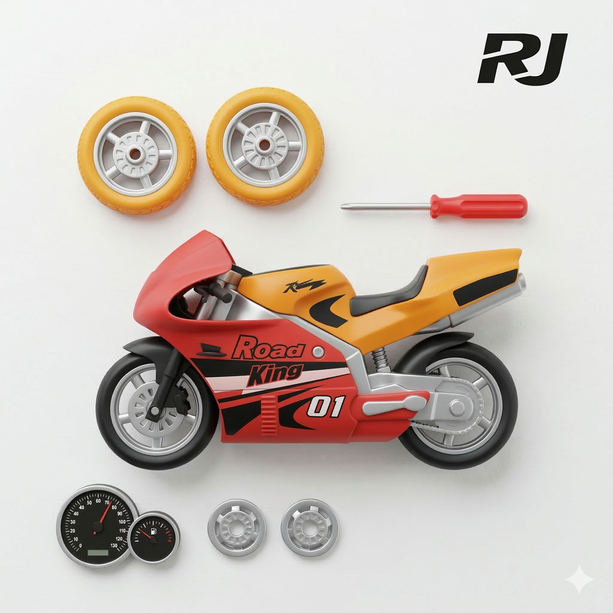 juego de moto c/repuestos