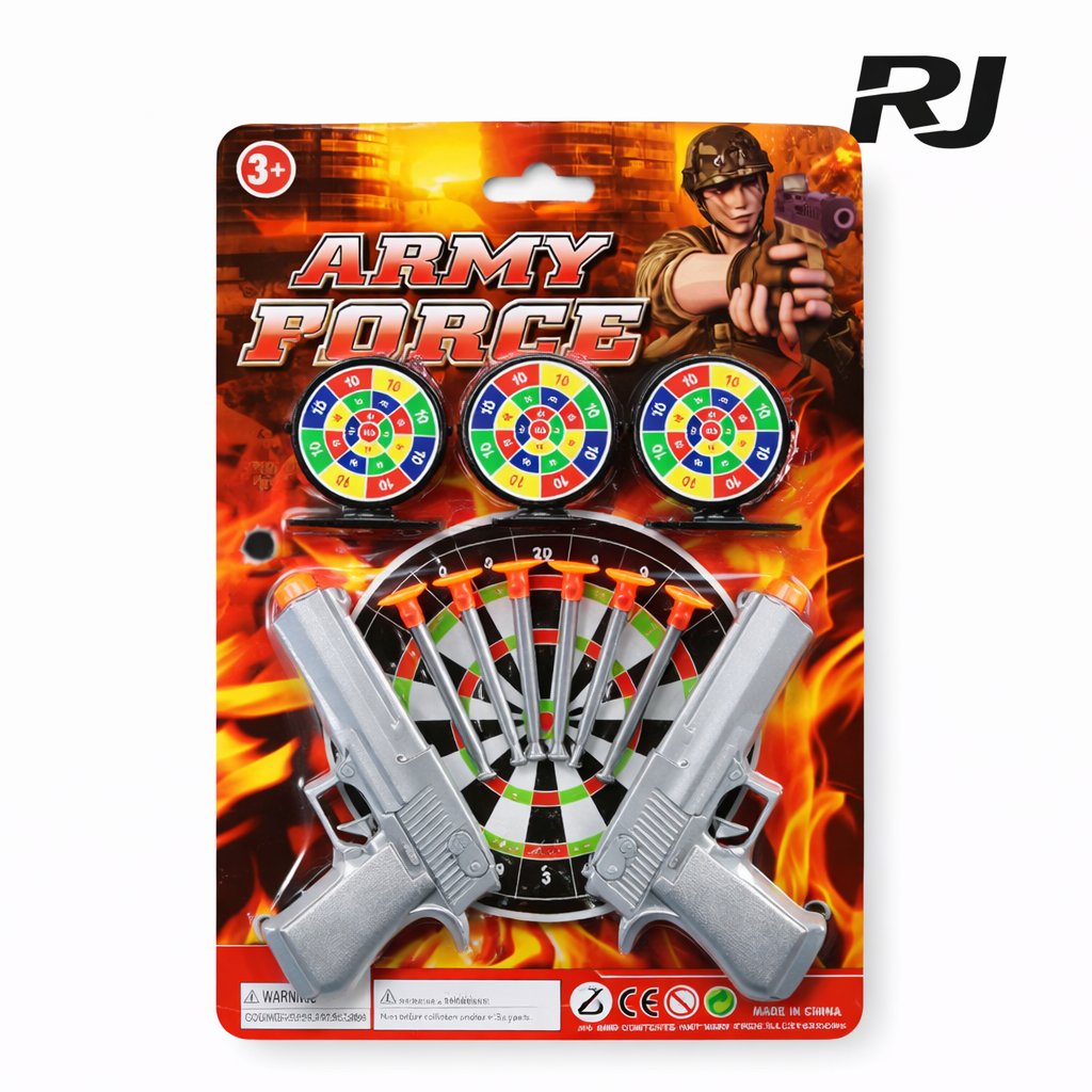 juego de pistola 2 c/6balas de tapon，