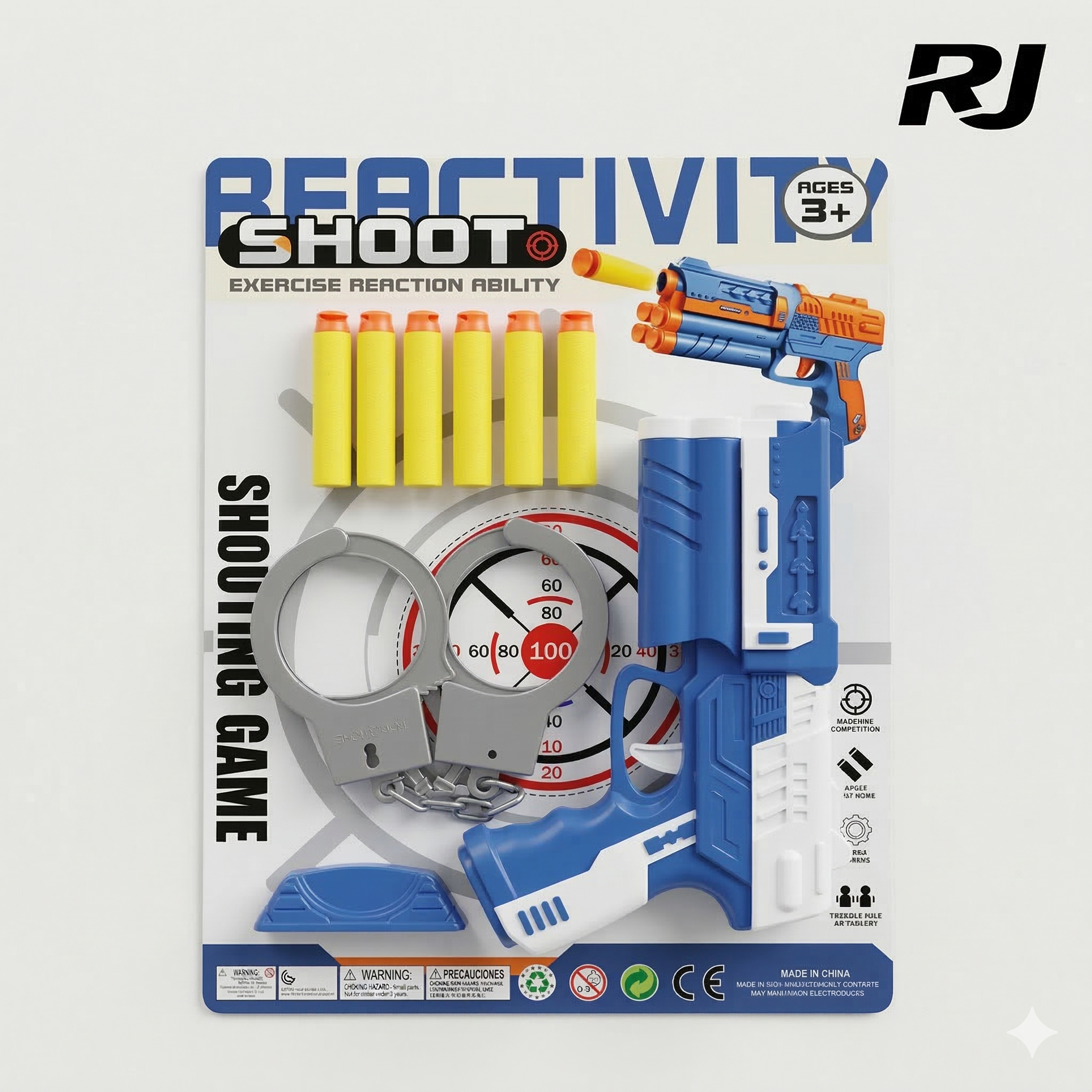 juego de pistola c/esposa,5balas sueve