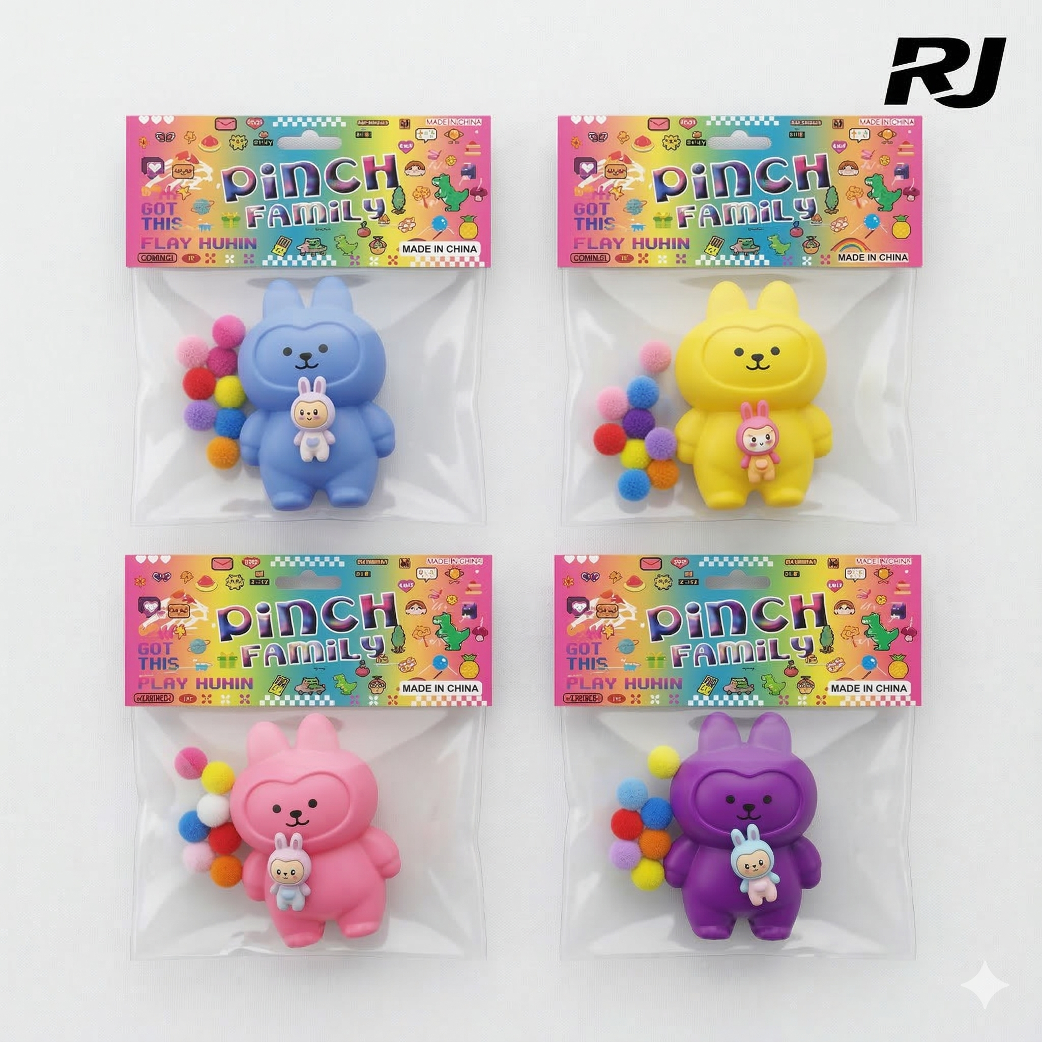 labubu suave juega pellizco