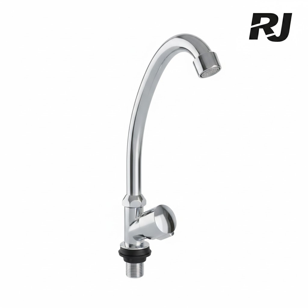 llave de chorro cuello alto agarradera triangulo
