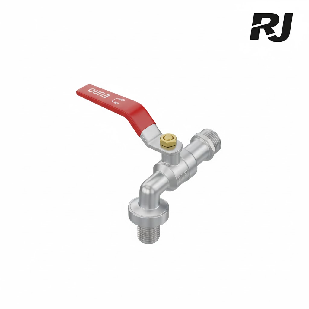 llave de chorro de bola metal platiada