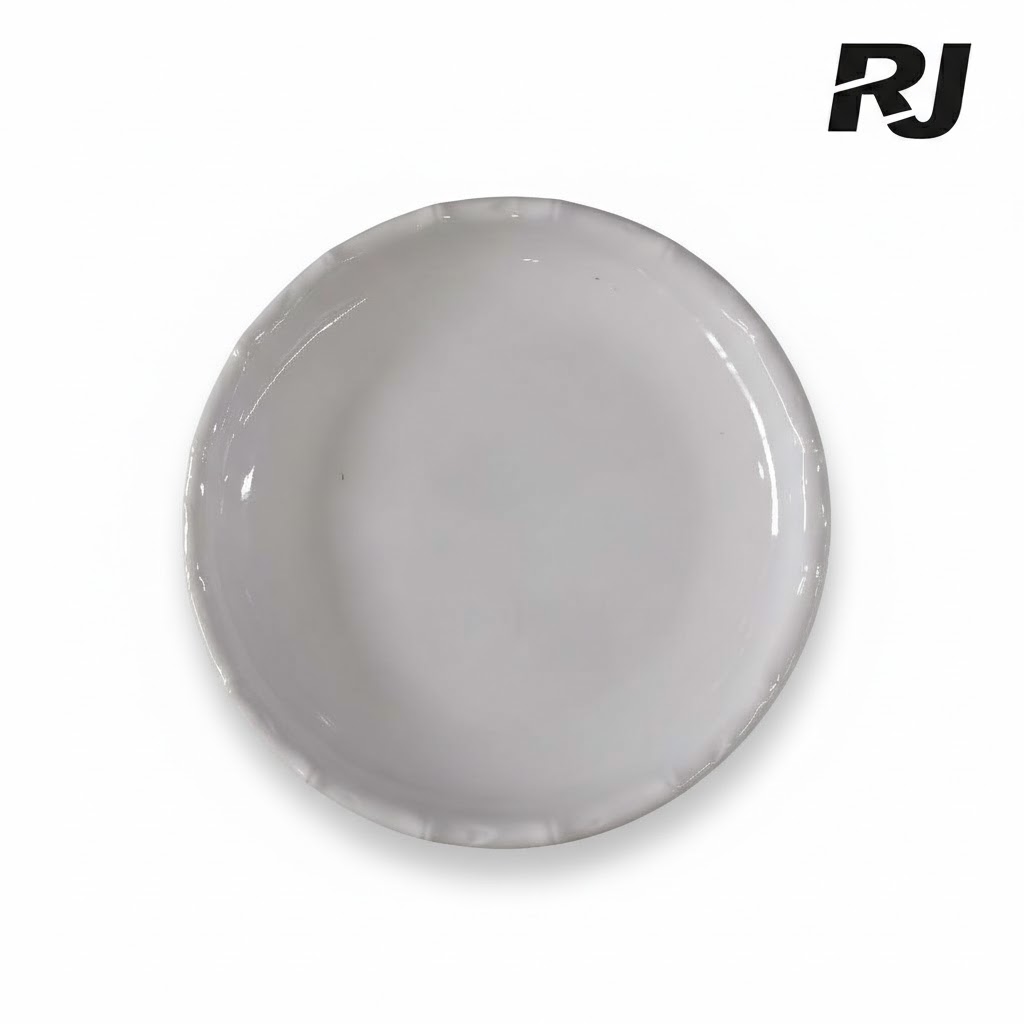 plato de melamina redondo blanco 10pulg