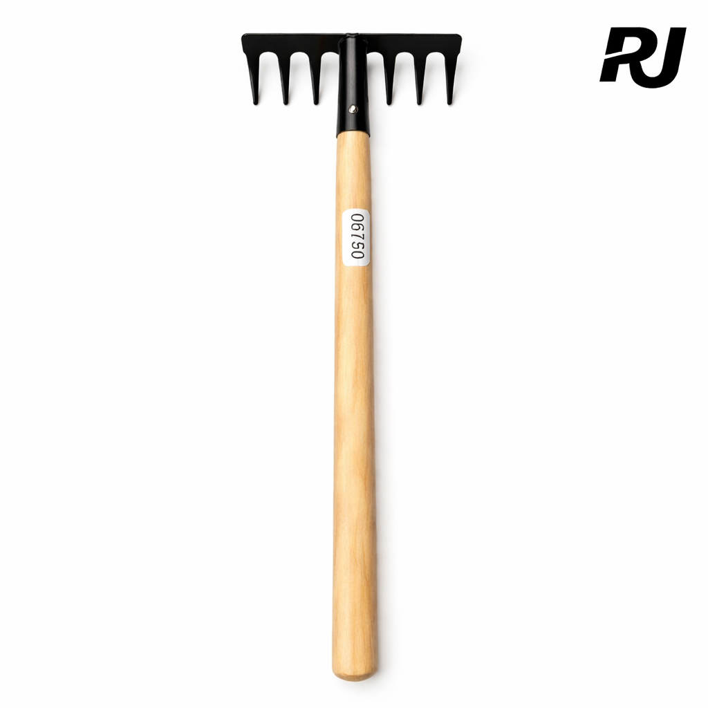 rastrillo c/6dientes p/jardin