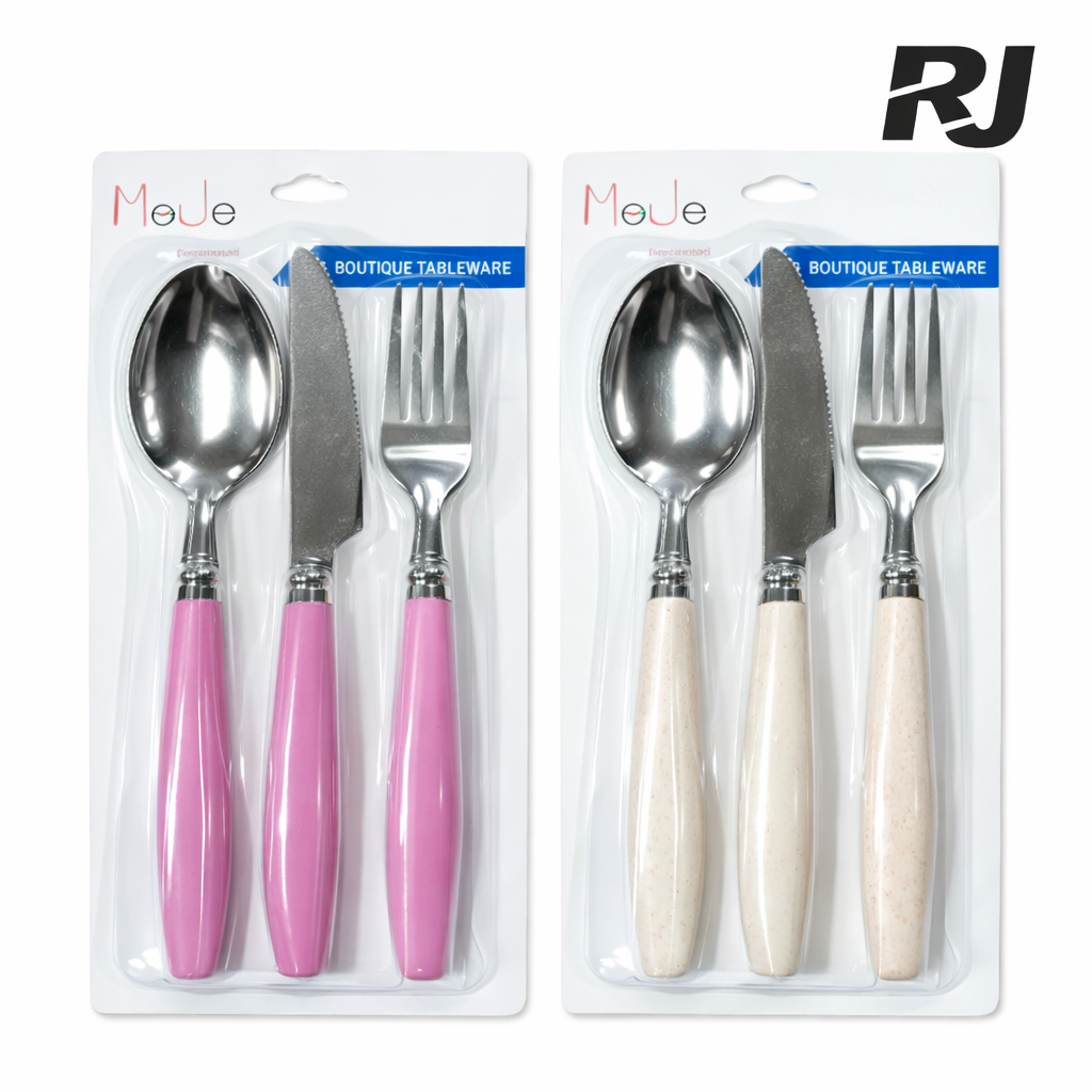 set de cuchara c/tenedor,cuchillo 3pcs