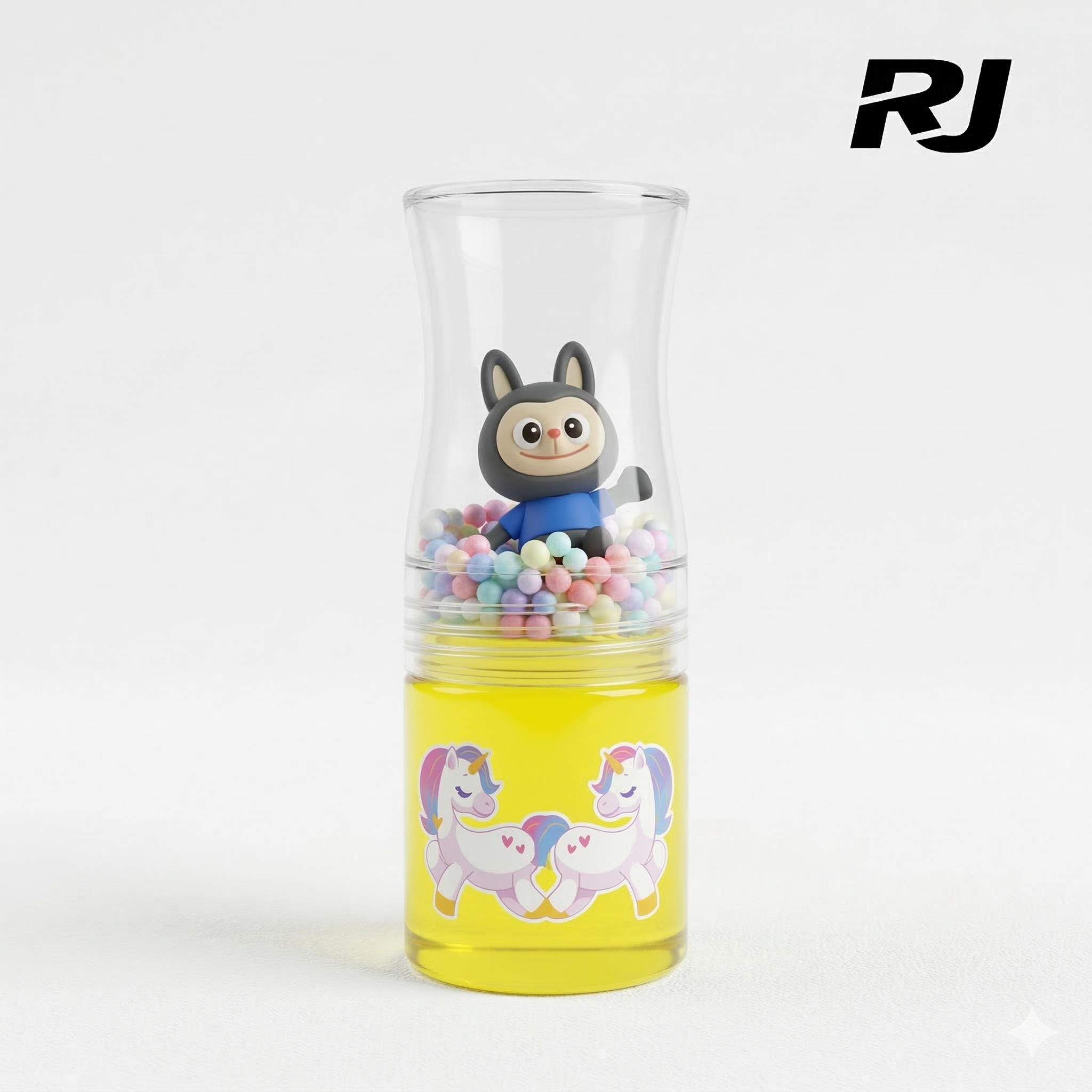 slime c/bolitas y labubu