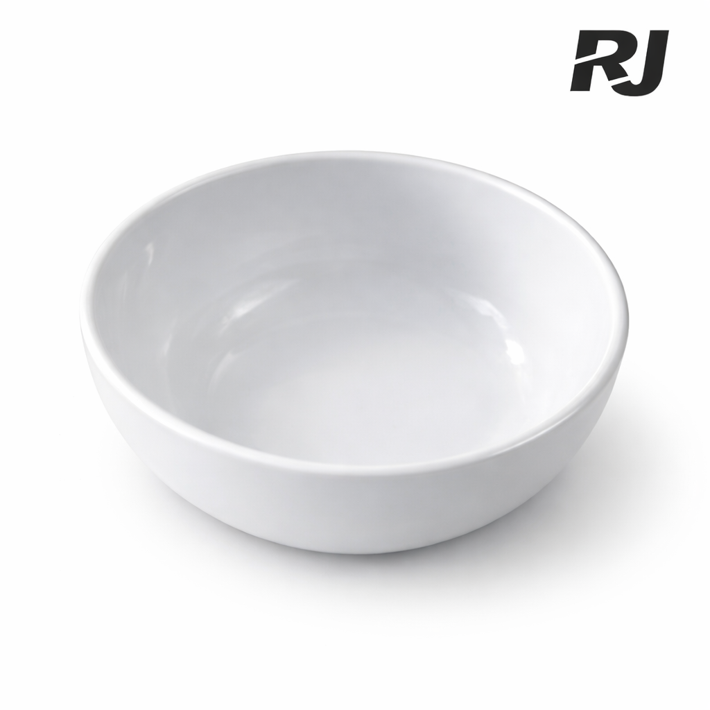 taza de melamina blanca redondo 6pulg
