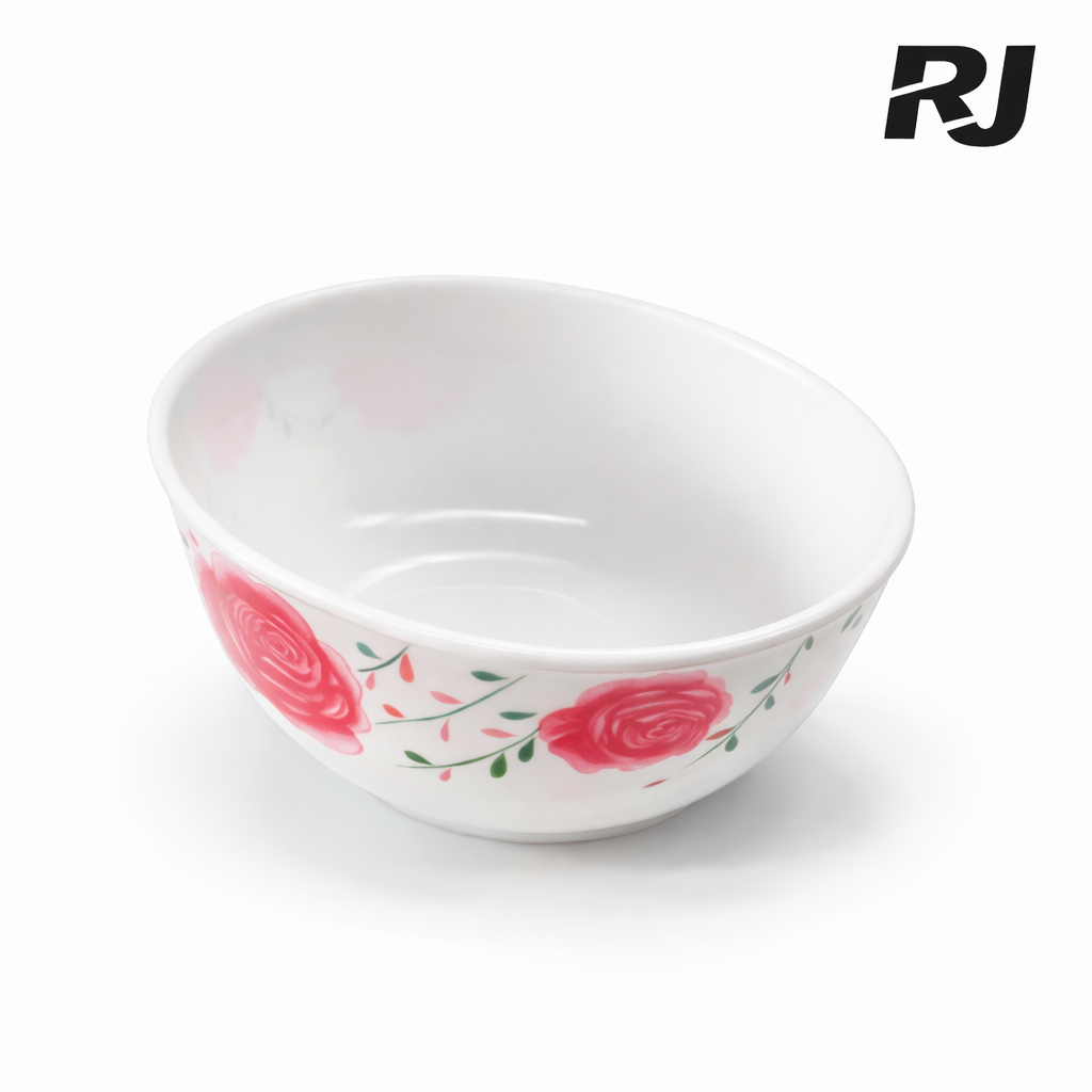 taza de melamina orilla de afuera c/flor 5.5pulg