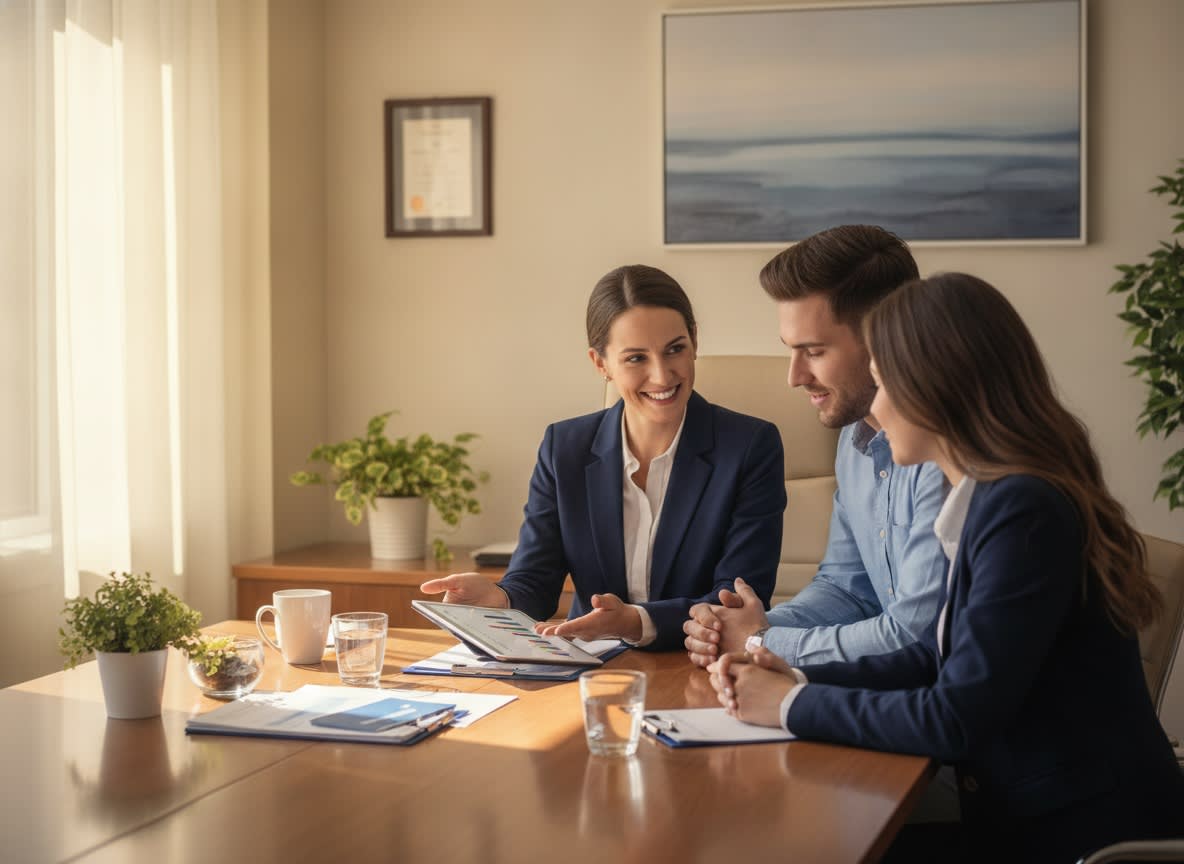 Team discussing in office