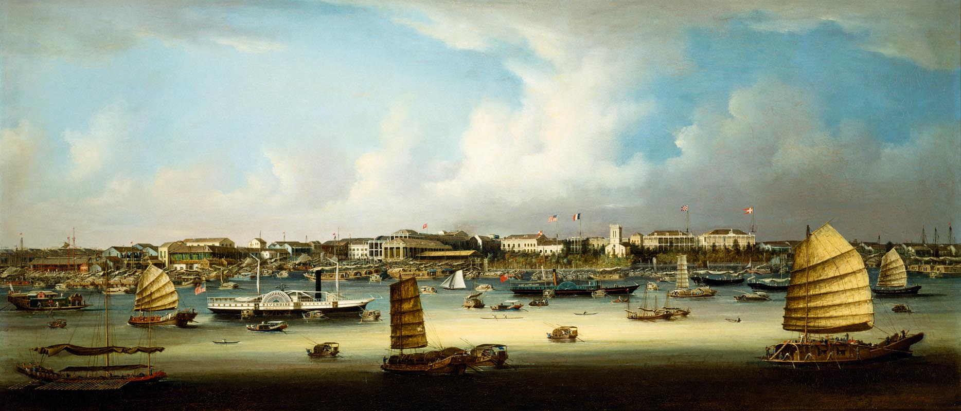 The foreign factories at Canton in the early 1850s