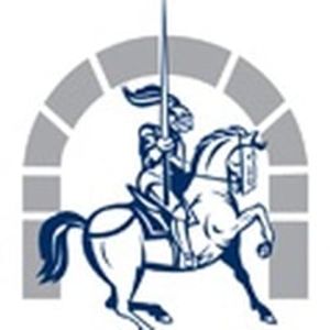Silhouette of a Knight on a horse representing the Stonegate Insurance Logo. 