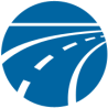 Road silhouette, safety insurance company logo