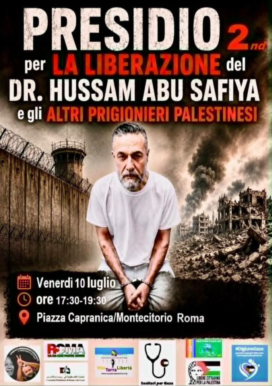 Presidio per la liberazione dei prigionieri palestinesi