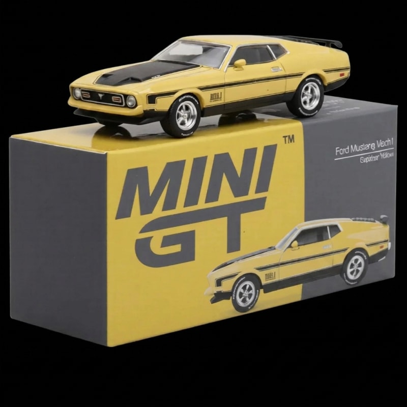 MINI GT - Ford Mustang Mach1 Grabber Yellow