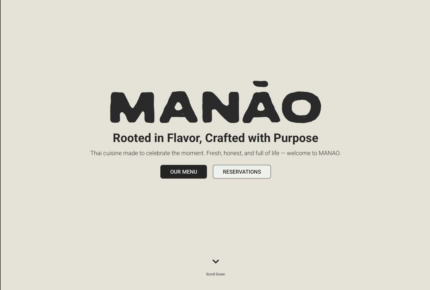MANAO Restaurant Official Website